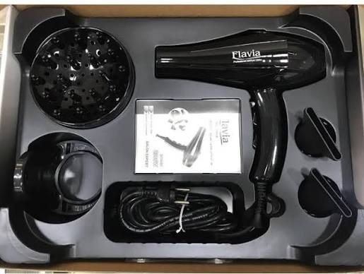 سشوار حرفه ای فلاویا مدل FL6500 با سیم ۳ متری و متمرکزکننده