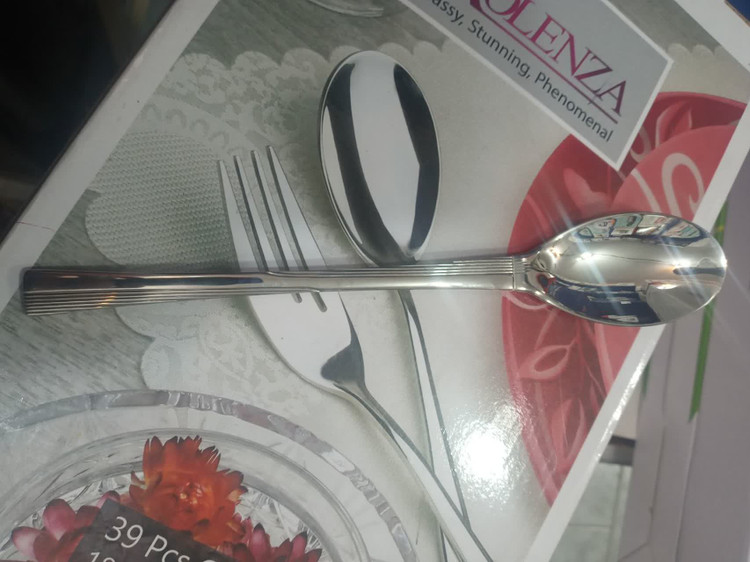 سرویس قاشق و چنگال 6نفره رولنزا مدل D59B استیل براق 39 پارچه