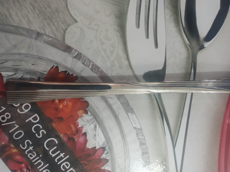 سرویس قاشق و چنگال 6نفره رولنزا مدل D59B استیل براق 39 پارچه