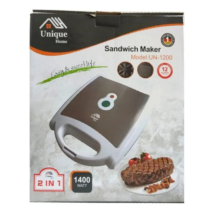 ساندویچ ساز یونیک هوم مدل unique-un-1200 دو کاره