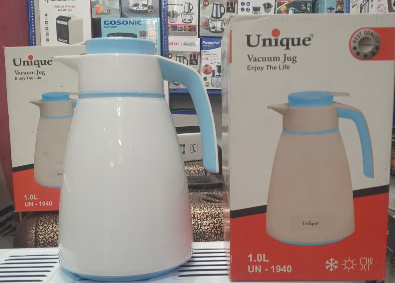 فلاسک 1 لیتر رنگی فانتزی شیشه دار یونیک کد 1940 اصل شرکتی ایران