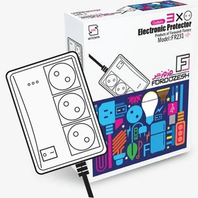 محافظ برق یخچال فروزش مدل FR231 طول کابل ۱.۸ متر ۳ خانه