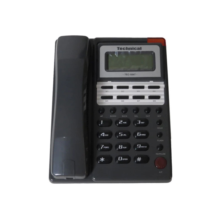 تلفن رومیزی تکنیکال مدل TEC-5847حافظه داررنگ مشکی